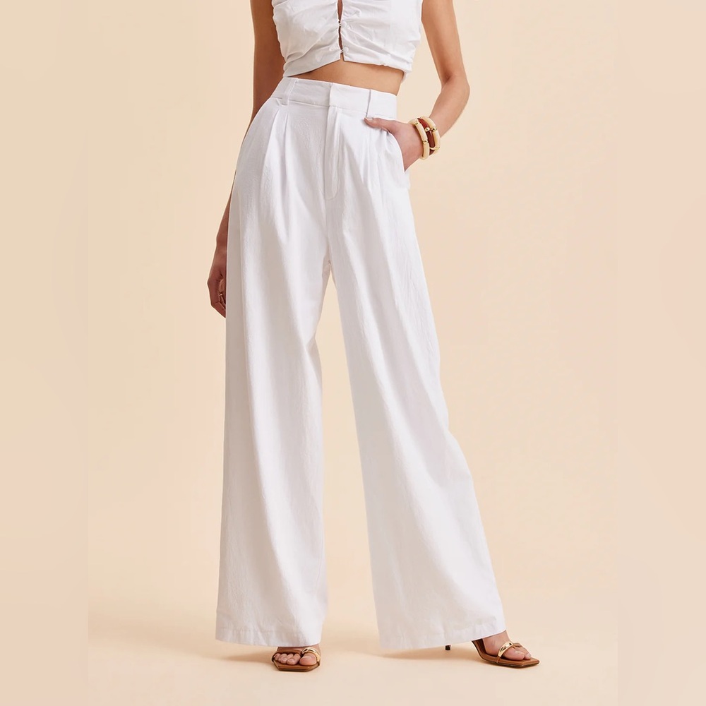 Commense White Wide Leg Pants